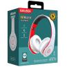 CUFFIE AD ARCHETTO BLUETOOTH KAKUSIGA  KSC-728 ROSSE E BIANCHE CON INGRESSO SCHEDA SD